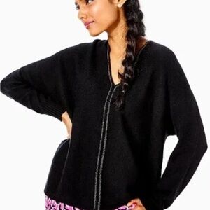 NWOT Lilly Pulitzer Black Onyx Sevie Dolman Sleeve Sweater Sz XXS